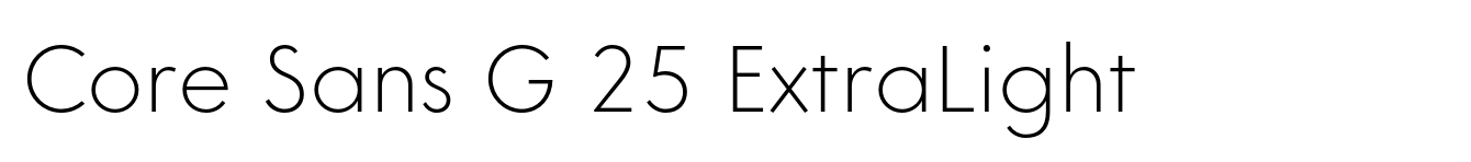 Core Sans G 25 ExtraLight